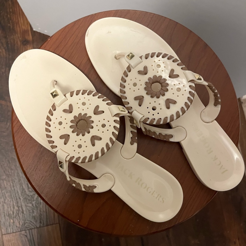 Jack Rogers Cream Jelly Jacks